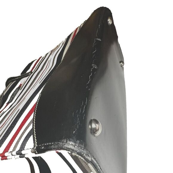 kate spade new york Womens Mini Small Purse Handbag Stripe Bow Multicolor Canvas - Picture 11 of 11